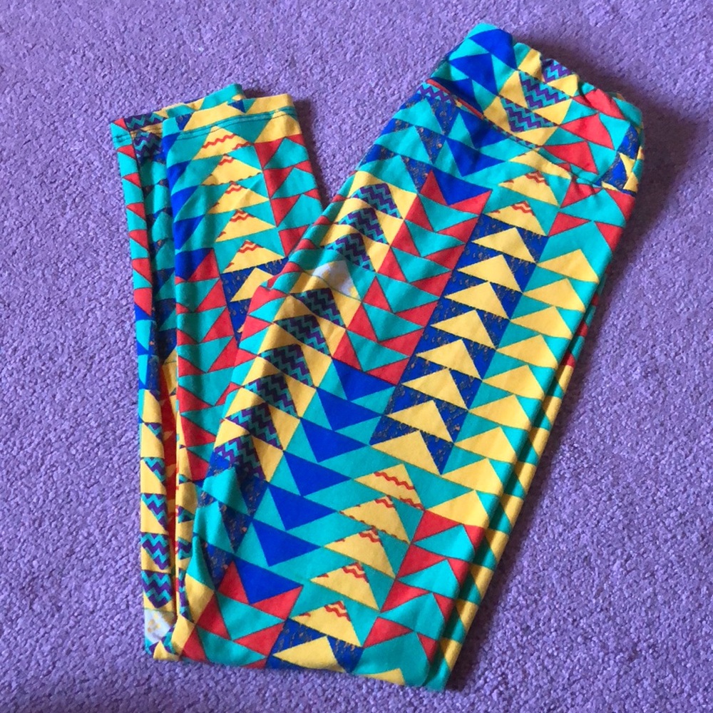 Lularoe Leggings OS One Size Geometric Triangles